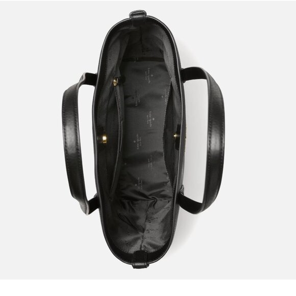 New Kate Spade Juliette Pebble Leather Medium Tote Black - Picture 3 of 4